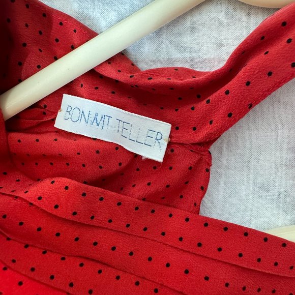 Vintage Red Bonwit Teller Silk Set - Picture 8 of 16